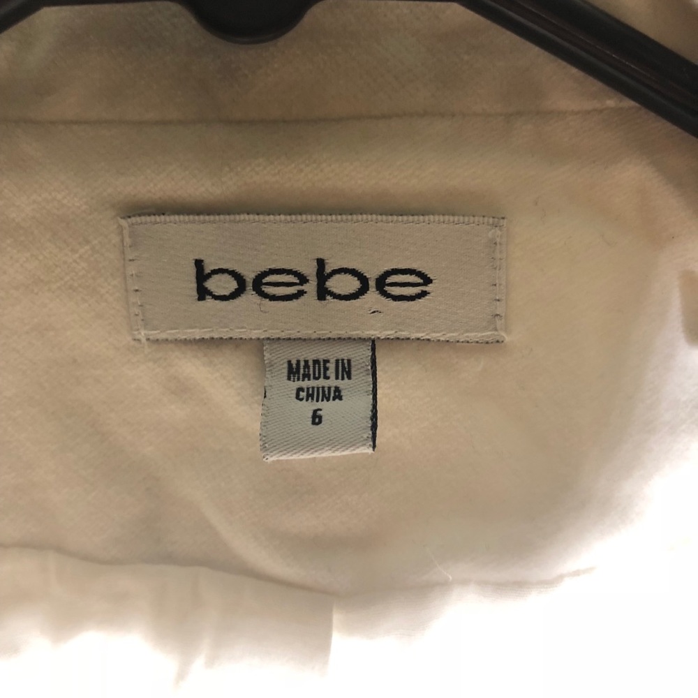 Bebe | Vintage | Cute White Button Down Cut Off - Picture 2 of 3